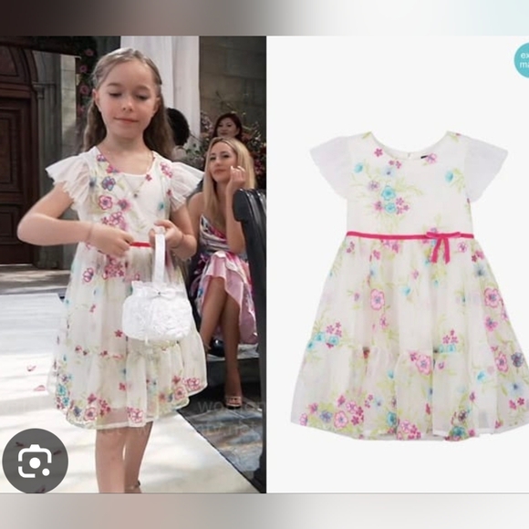 Zunie Girl's Embroidered Floral Party Dress Size 7 EUC - Picture 2 of 11